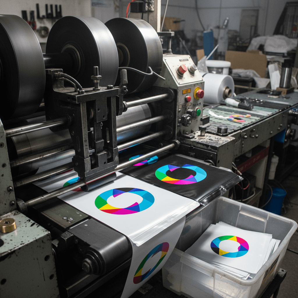 Custom logo printing process on zip lock bags