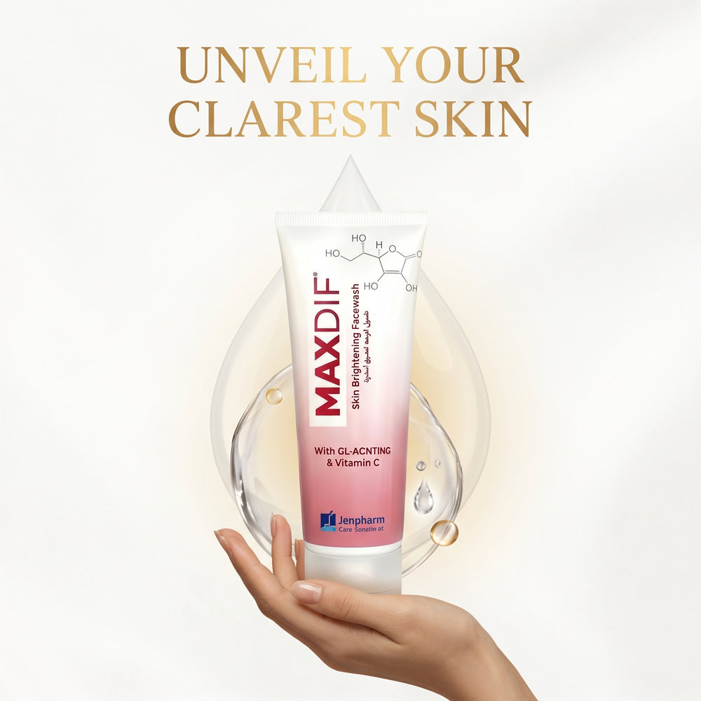 Maxdif Skin Brightening Facewash 100ml – Glutathione, Vitamin C & Niacinamide