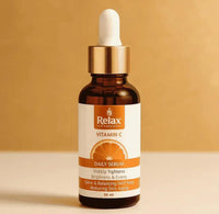 Relax Vitamin C Serum flat lay top view