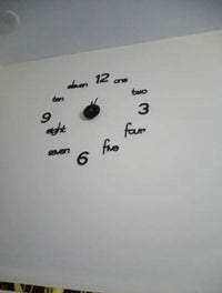 Black and white 24-inch wooden wall clock product image