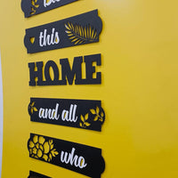 Bless This Home wall sign close up second angle