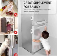 Refrigerator safety lock one-hand opening and push locking