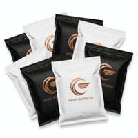 Finished custom branded courier flyer bags with logo