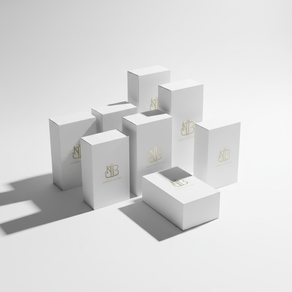 Premium 50ml perfume boxes white luxury packaging with custom logo