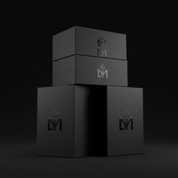 50ml Black Perfume Box – Custom Logo Print | Matte Finish | Bulk 100, 200 Pcs