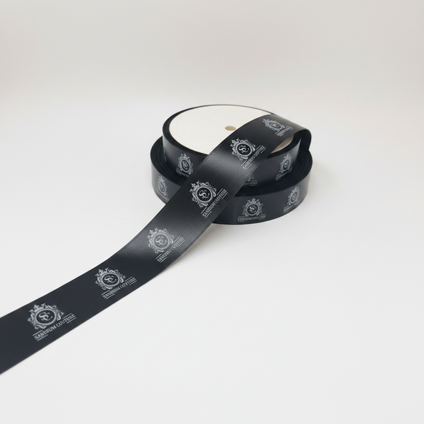 Custom Printed Satin Ribbon – Logo Printed | 200, 500, 1000 Gaz